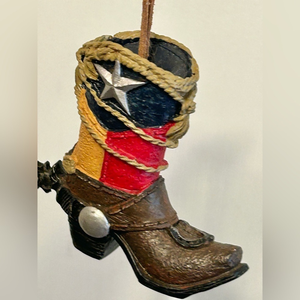 Country Western Cowboy Cowgirl Boot m Holiday Ornament Gift Rustic Home Decor - Picture 7 of 12